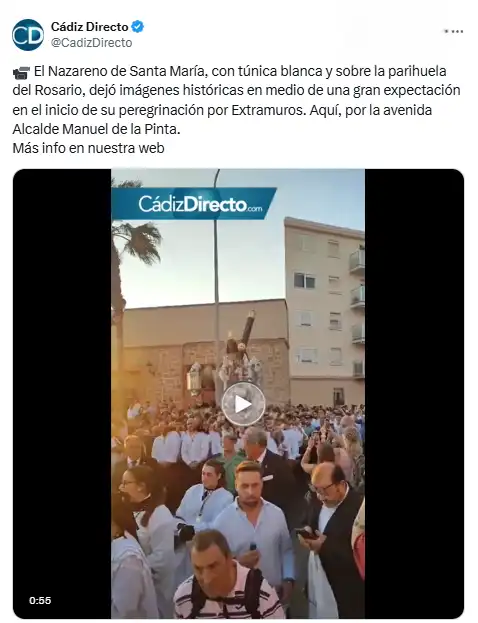 Así fue el inicio de la peregrinación del Nazareno de Santa María por extramuros