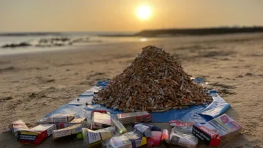 Cádiz bate otro récord este verano: colillas tiradas en la playa: 9.000 en Santa María del Mar