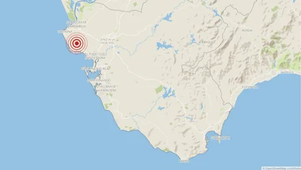 Punto exacto del terremoto de esta noche del 22 de agosto.