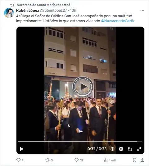 Así fue el inicio de la peregrinación del Nazareno de Santa María por extramuros