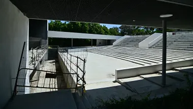 Imagen del interior del Teatro del Parque en obras.