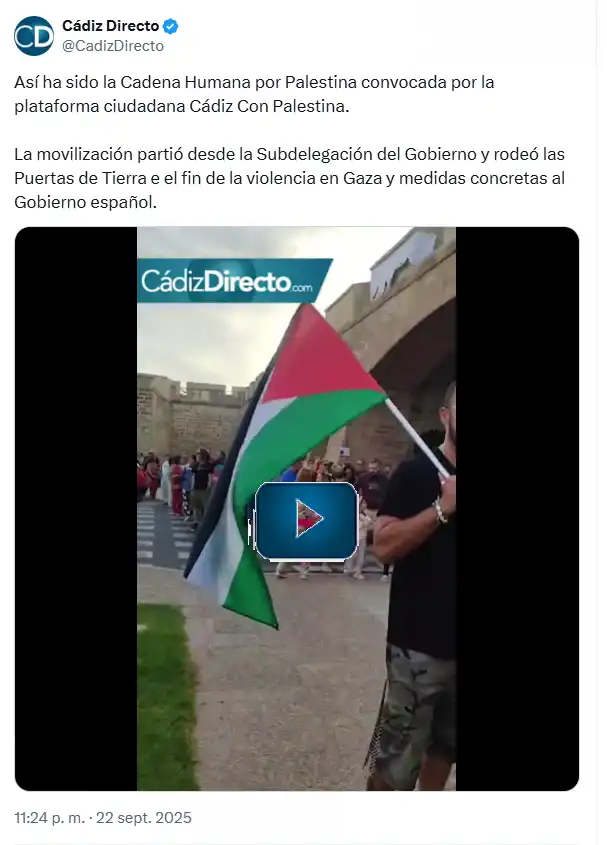 Patinaje por Palestina: nueva movilización reivindicativa en Cádiz