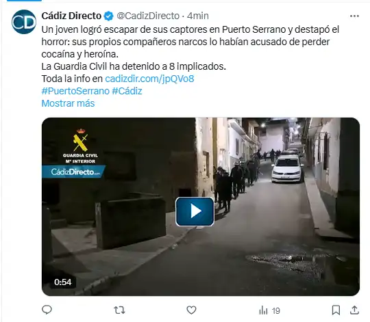 Desmantelada en Puerto Serrano una red de narcos que secuestró y torturó a uno de sus propios miembros