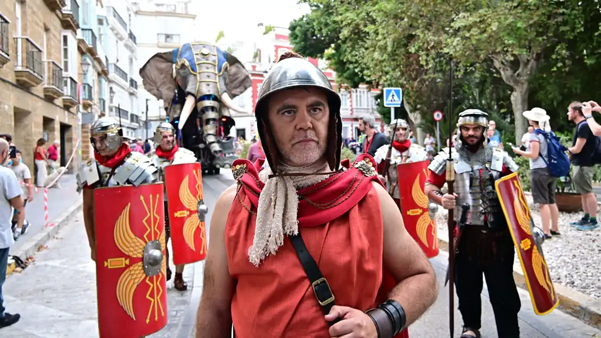 El gaditano Sergio Torrecilla, en el papel de Escipión, el africano. Foto: Eulogio García.