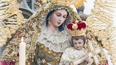 Imagen de la Virge de los Desamparados que hoy procesiona por el centro de Cádiz. Foto: Consejo de Hermandades.