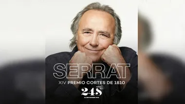 Cartel con el cantante Joan Manuel Serrat.
