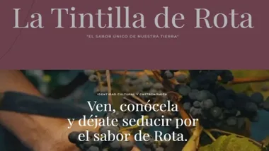 Captura de la pantalla de la web nueva sobre la Tintilla de Rota.