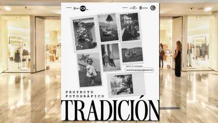 Cartel de la exposición "Tradición" en el C.C. Bahía Sur.