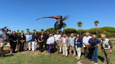 Inauguración de la escultura en Chiclana