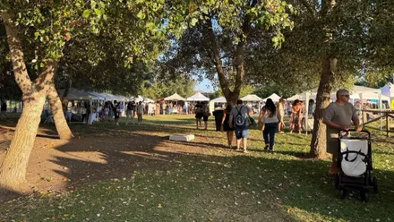 Carpas del Mercado Agroartesano “La Laguna”.