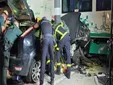 Así fue la intervención y cómo quedó el coche tras el accidente con el Trambahía en Chiclana