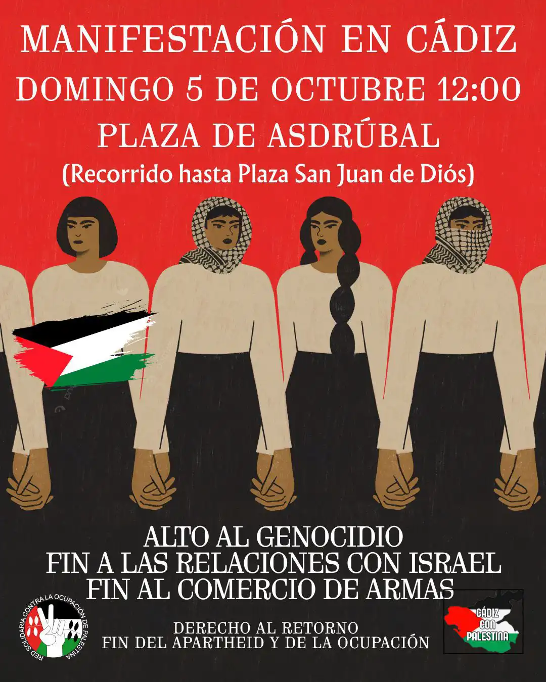 Cartel de la movilización de este 5 de octubre.