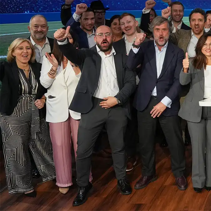 El alcalde de El Puerto, Germán Beardo, en plena celebración.