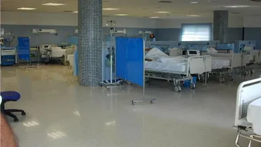 Camas de los pacientes en el Hospital de Jerez.