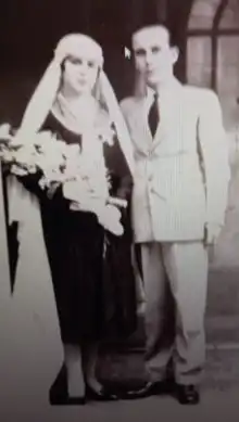 Foto atigua de Manuel Moreno Cortés y su esposa, María Paredes Mateos