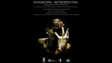 Cartel en negro y encarnado, de una persona con la mano en la cara.