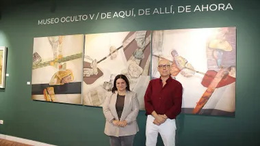 Susana Rivas y Jesús Romero en la presentación de la exposición.