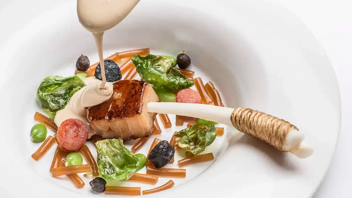 Uno de los platos de Aponiente. Foto: Aponiente