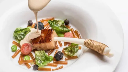 Uno de los platos de Aponiente. Foto: Aponiente