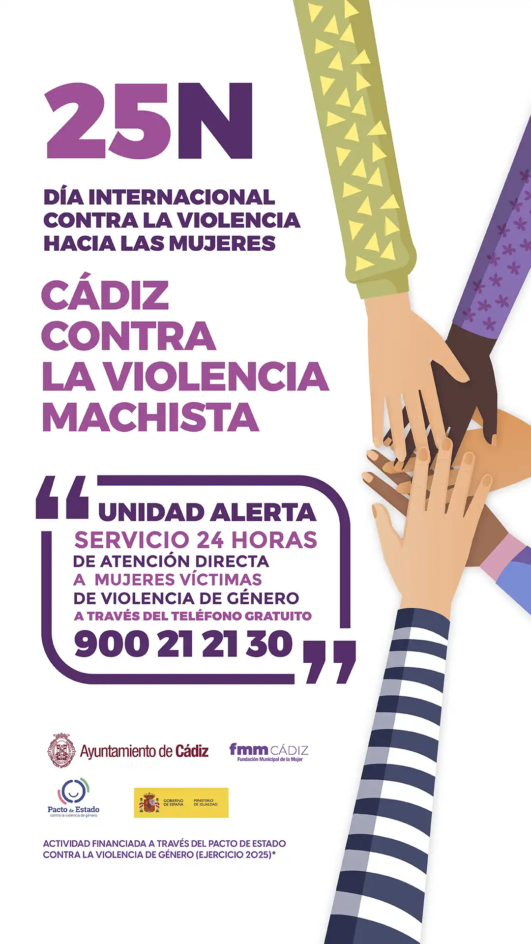 Carrera, talleres y formación: así será la gran agenda del 25N en Cádiz