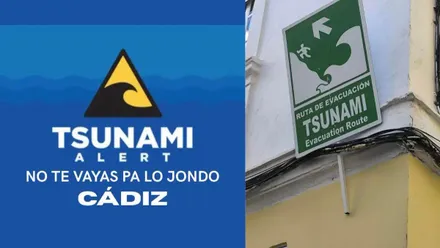 Dos imagenes que resumen cómo ha sido este simulacro de tsunami en Cádiz.