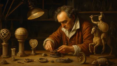 Trabajando en su gabinete Nicolás Grollier.