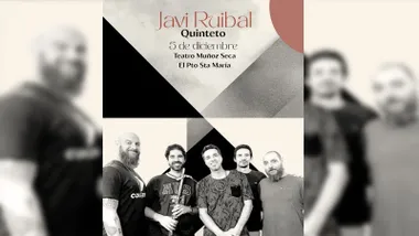 Javier Ruibal y el grupo en el cartel del concierto para despedir 2025.