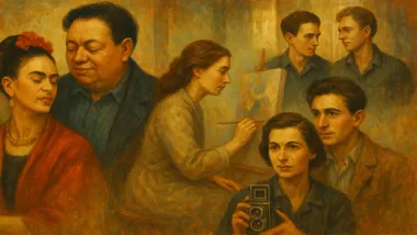 Imagen en la que se mezclan las diferentes parejas que vivieron amores en el Arte.