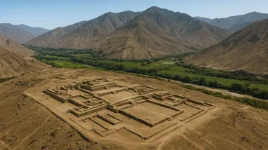 Vista global de la ciudad de Peñico a las faldas de una montaña.