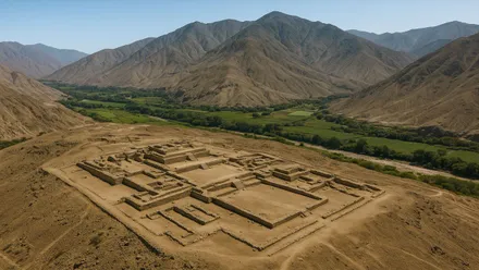 Vista global de la ciudad de Peñico a las faldas de una montaña.
