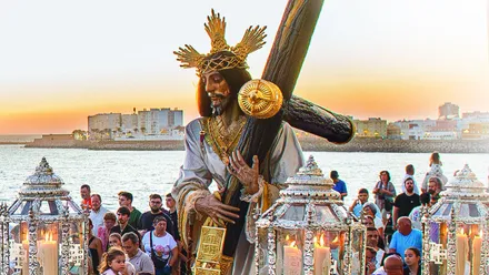 Recorte de la portada de A Paso Horquilla sobre la peregrinación del Nazareno.