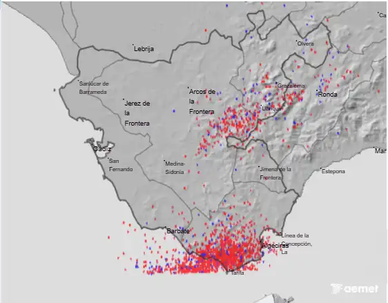 Para la Aemet ayer en Cádiz solo llovió 1 l/m²: por qué no se refleja la lluvia en sus registros oficiales