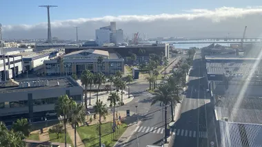 Imagen aérea general del Recinto Interior de la Zona Franca de Cádiz.