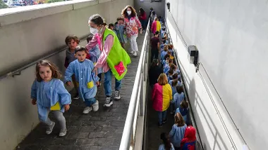 Imagen de un simulacro anterior realizado en Ca´diz en el Estadio Nuevo Mirandilla. Foto: Eulogio García,