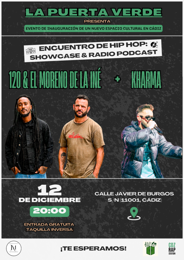 La Puerta Verde se inaugura en Cádiz este viernes a ritmo de rap cubano y gaditano
