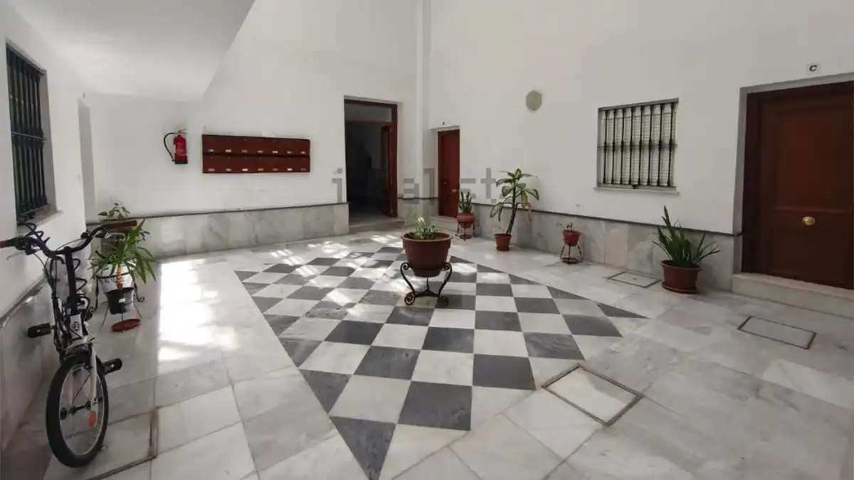 Típico patio interior reformado de una vivienda de Cádiz.