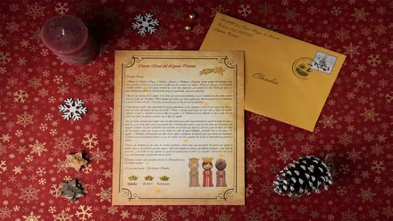 Carta a los Reyes Magos de Oriente con decoración típica.