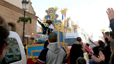 Cartero Real en su carroza en Rota.