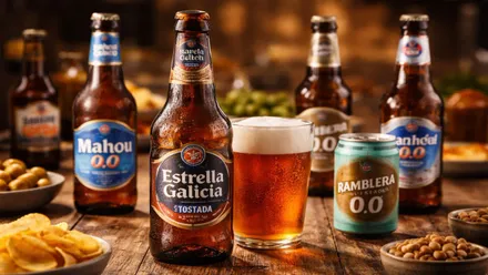 Botellines y latas de cervezas 0,0.