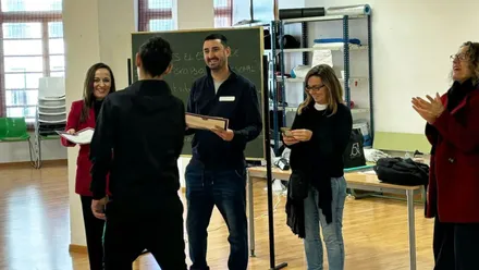 Momento del curso contra la violencia machista y LGTBIfóbica.
