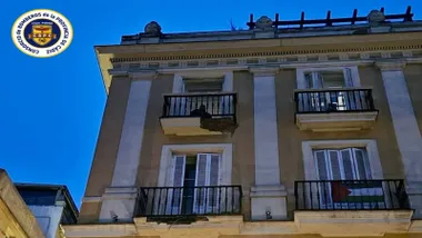 Balcones que sufrieron el desprendimiento.