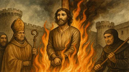 Guillaume Bélibaste en la hoguera de la Inquisición.