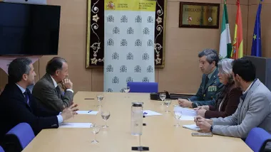 El alcalde de Chiclana en la reunión.