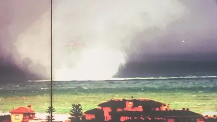 Imágenes captadas por el SIVE de la manga marina que impactó en Rota.