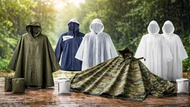 Chubasqueros y ponchos impermeables.