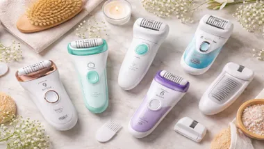 Diferentes depiladoras, de otras tantos colores, de tipo eléctrico.