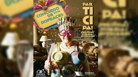 Cartel de EMSISA del concurso de disfraces entre los usuarios y trabajadores del Servicio de Ayuda a Domicilio