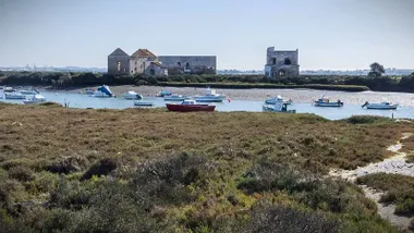 Vista de la isla de Trocadero con embarcaciones.