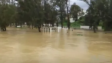Carretera anegada en Jimena de la Frontera.