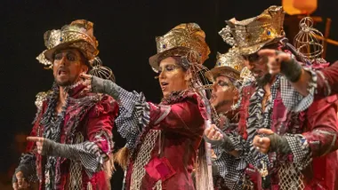 La comparsa El Desguace en su pase de preliminares del COAC 2026